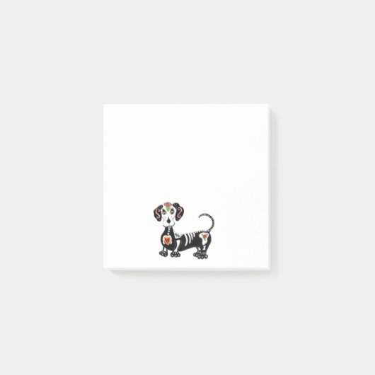 Dachshund Sugar Skull Post-it® Notes (Voorkant)