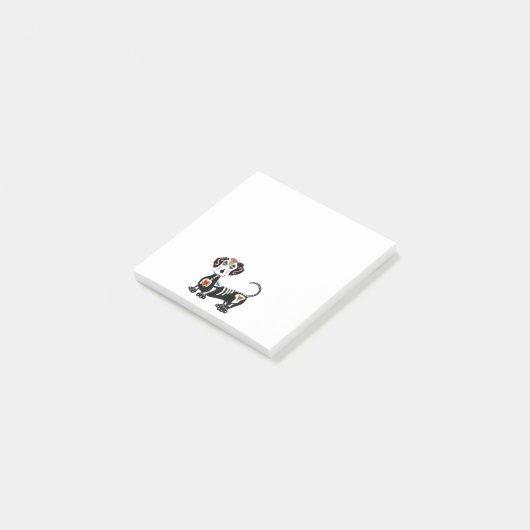 Dachshund Sugar Skull Post-it® Notes (Schuin)