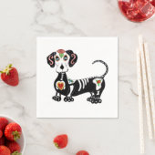 Dachshund Sugar Skull Servet (Insitu)