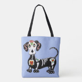 Dachshund Sugar Skull Tote Bag (Achterkant)