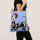 Dachshund Sugar Skull Tote Bag (Dichtbij)