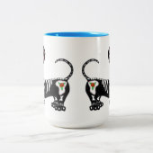 Dachshund Sugar Skull Tweekleurige Koffiemok (Center)
