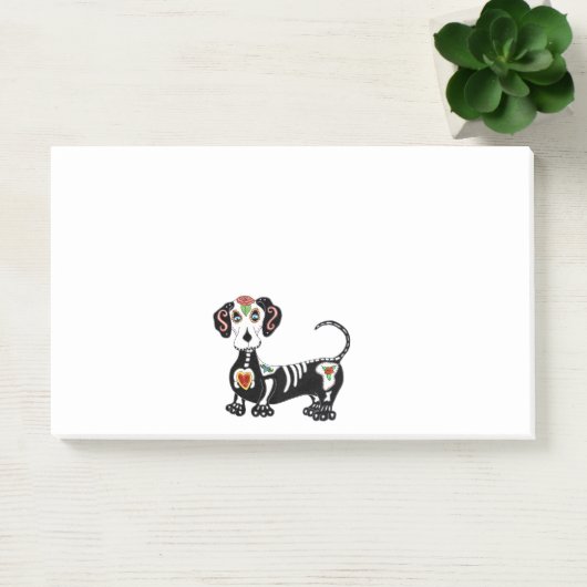 Dachshund Suiker Skull Post-it® Notes (Kantoor)