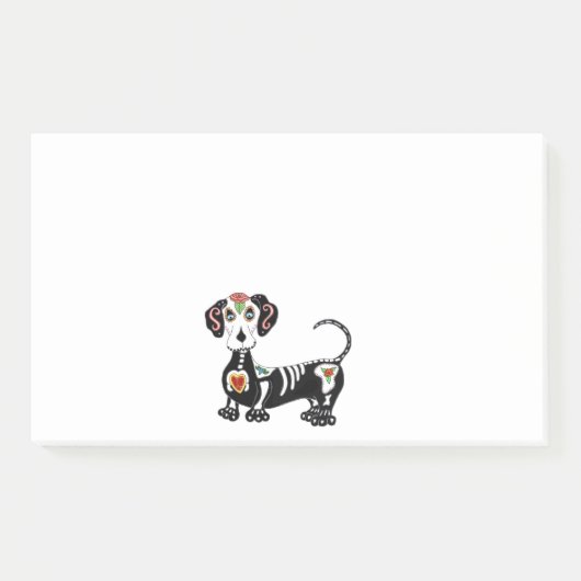 Dachshund Suiker Skull Post-it® Notes (Voorkant)