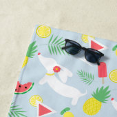 Dachshund Summer Wiener Dog Beach Towel Strandlaken (In situ)