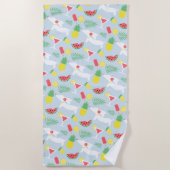 Dachshund Summer Wiener Dog Beach Towel Strandlaken (Voorkant)