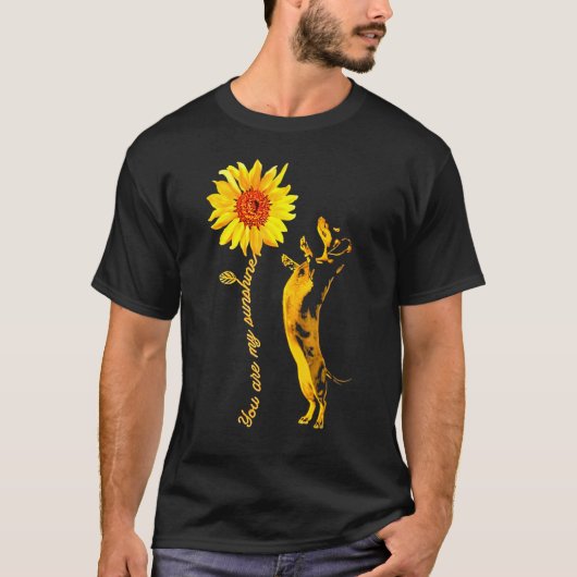 Dachshund Sunshine Funny For Man Woman T-shirt (Voorkant)