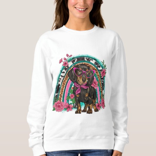 Dachshund Sweatshirt (Vrouwen) (Voorkant)