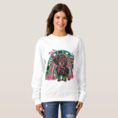 Dachshund Sweatshirt (Vrouwen) (Voorkant volledig)
