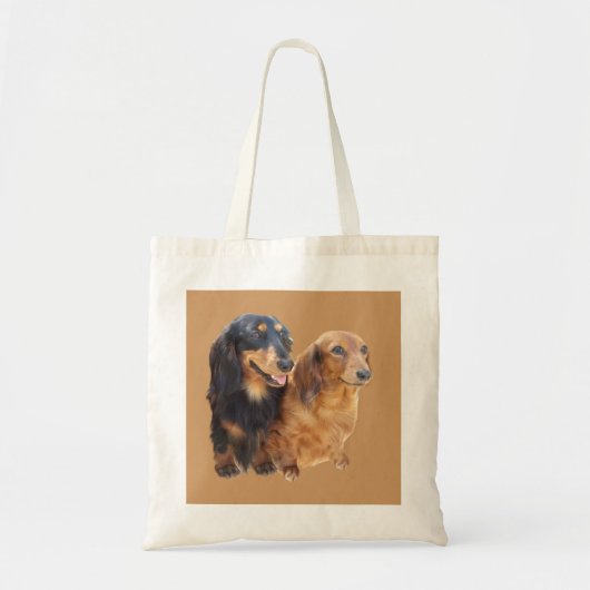 Dachshund Sweeties Canvas tas (Voorkant)