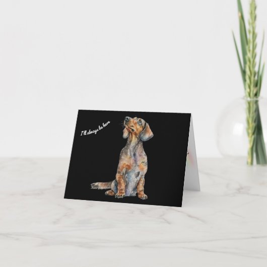 Dachshund Sympathiekaart Kaart (Voorkant)