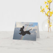 Dachshund Sympathy Card Kaart (Gele Bloem)