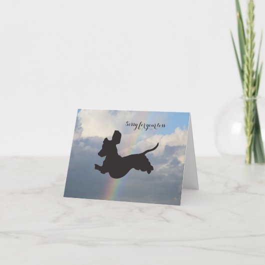 Dachshund Sympathy Card Kaart (Voorkant)