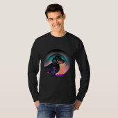 Dachshund Synthwave 80s Retrowave Aesthetic 2 T-shirt (Voorkant volledig)