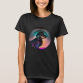 Dachshund Synthwave 80s Retrowave Aesthetic 2 T-shirt (Voorkant)
