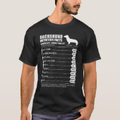 Dachshund T - Weiner Dog Nutrition Facts T-shirt (Voorkant)