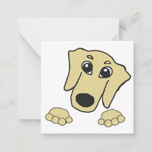 dachshund tarwebruin cartoon kijkt notitiekaartje