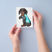 Dachshund Tattoo Ik hou van papa Funny Dog Dachshu Flyer (Hand)