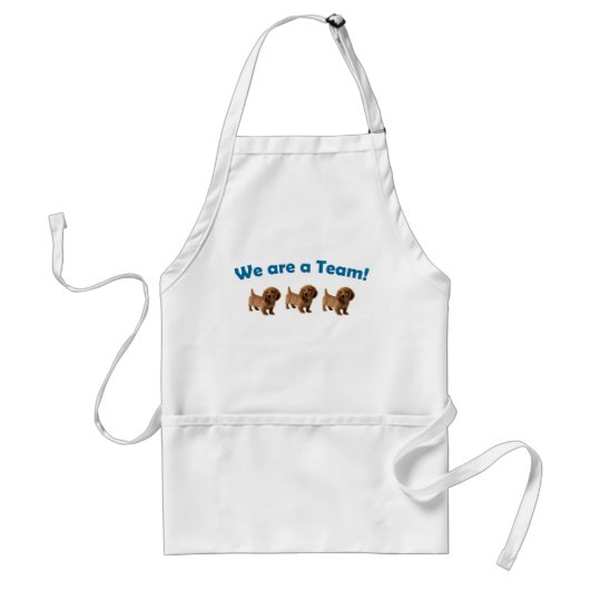Dachshund Team Apron (blauw) Standaard Schort (Voorkant)
