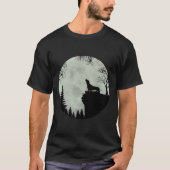 Dachshund Teckel Dachshund Moon T-shirt (Voorkant)