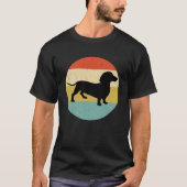 Dachshund  Teckel Retro T-shirt (Voorkant)