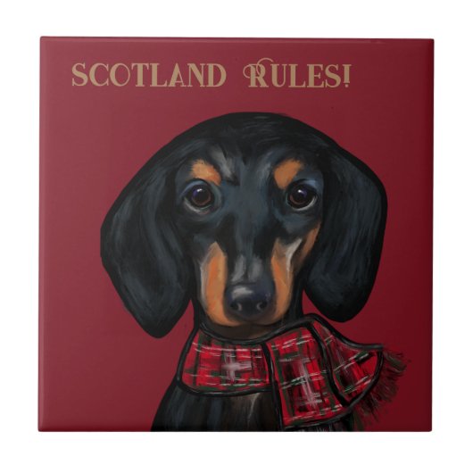 DACHSHUND TEGELTJE (Voorkant)