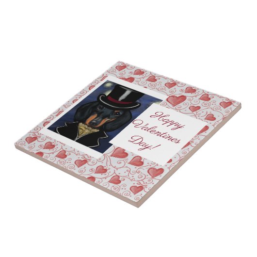 DACHSHUND TEGELTJE (Zijkant)