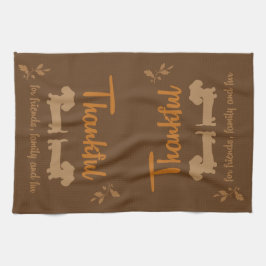 Dachshund Thanksgiving Dish Towel Theedoek