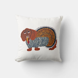 Dachshund Thanksgiving kalkoen Kussen
