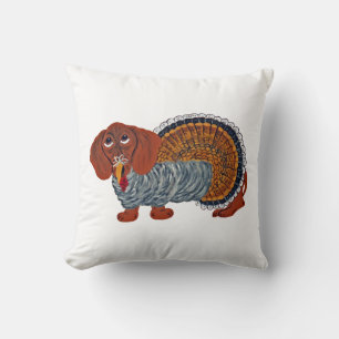 Dachshund Thanksgiving kalkoen Kussen