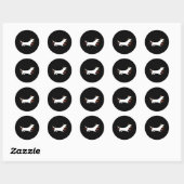 Dachshund Thanksgiving Pilgrim Herfst Ronde Sticker (Vel)