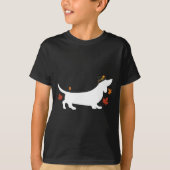 Dachshund Thanksgiving Pilgrim Herfst T-shirt (Voorkant)