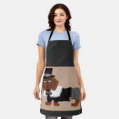 Dachshund Thanksgiving Pilgrim Schort (Gedragen)