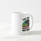 Dachshund the Grass Greener under My Wiener Dog Fu Koffiemok (Voorkant rechts)