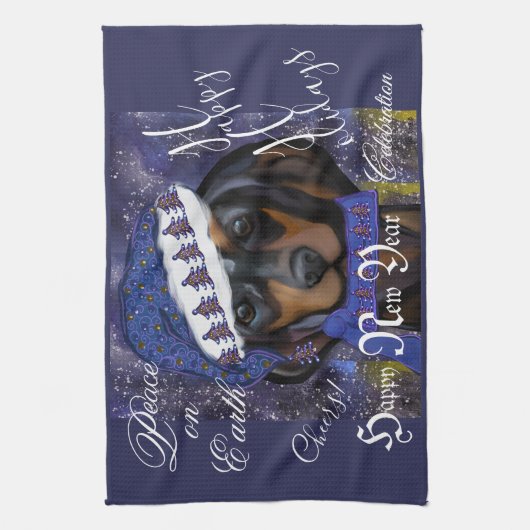 Dachshund Theedoek (Verticaal)