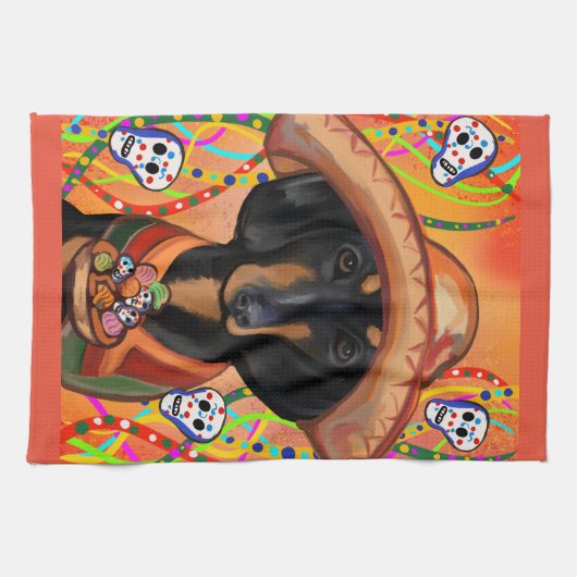 DACHSHUND THEEDOEK (Horizontaal)