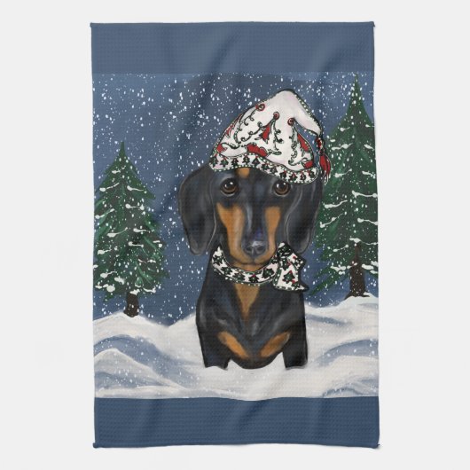 Dachshund Theedoek (Verticaal)