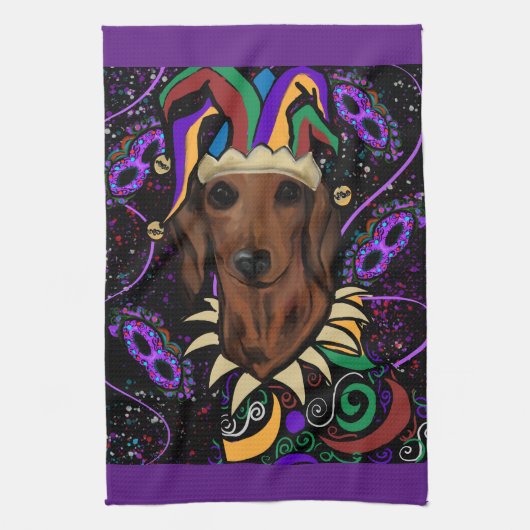 Dachshund Theedoek (Verticaal)