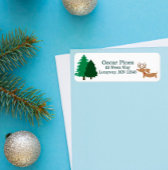 Dachshund-thema Kerst Kaart Adresetiketten Etiket