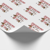 Dachshund Through The Snow Christmas Dog Lover Cadeaupapier (Hoek)