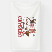 Dachshund Through The Snow Christmas Dog Lover Spandoek (Verticaal)