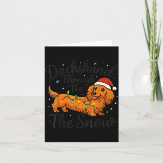 Dachshund Through The Snow Christmas Pajama Toddle Kaart (Voorkant)