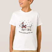 Dachshund Through the Snow - Christmas T-Shirt (Voorkant)
