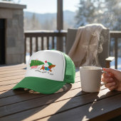 Dachshund Through The Snow Cute Christmas Dog Trucker Pet