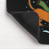 Dachshund Through The Snow Funny Christmas Wiener  Muismat (Hoek)