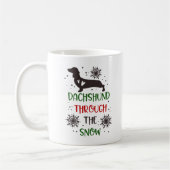 Dachshund Through The Snow Funny Dog Xmas Koffiemok (Links)