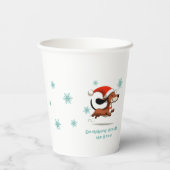 Dachshund through the Snow puppy dog Christmas Papieren Bekers (Achterkant)