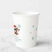 Dachshund through the Snow puppy dog Christmas Papieren Bekers (Links)