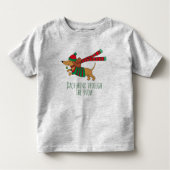 Dachshund Through the Snow Toddler Jersey T-Shirt (Voorkant)