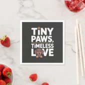 Dachshund Tiny Paws, Tijdloze Liefde Servet (Insitu)